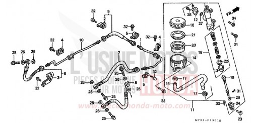 REAR BRAKE MASTER CYLINDER ST1100AP de 1993